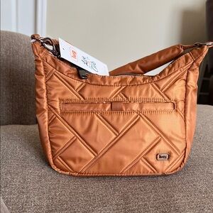 Lug Quilted Orange Constellation Shoulder Bag
